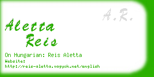 aletta reis business card